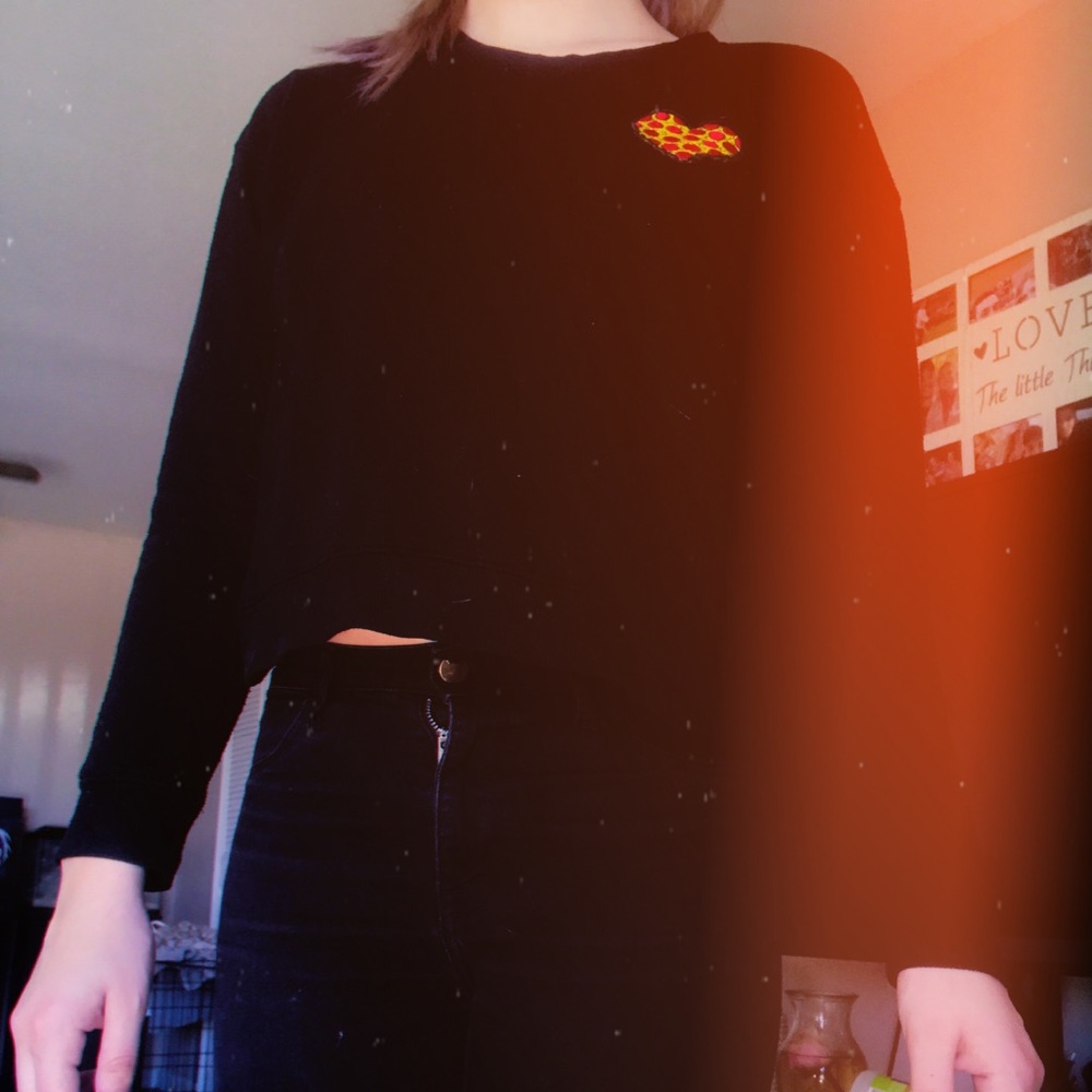 Pizza heart sweater